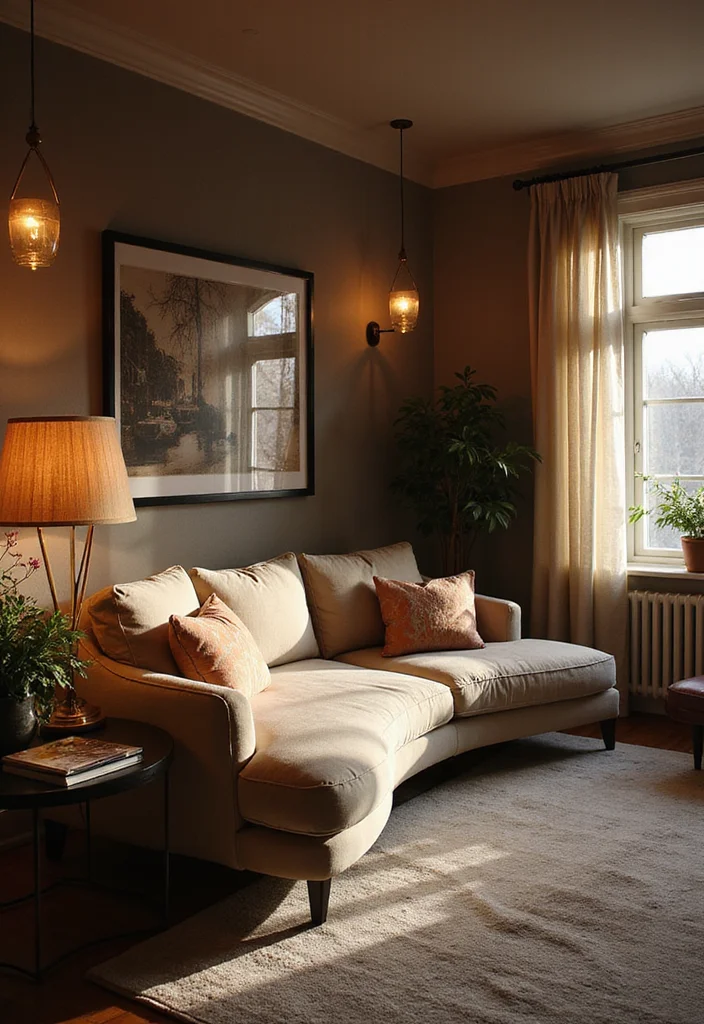 12 Sectional Living Room Ideas for Spacious Cozy Seating - 4. Cozy Nook with Curved Sectionals