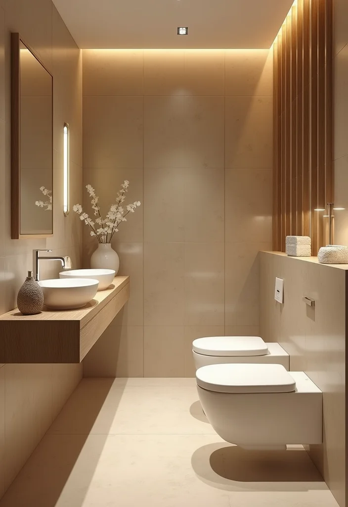 12 Small Bathroom Color Ideas for Light Fresh Spacious Appeal 11. Warm Beige