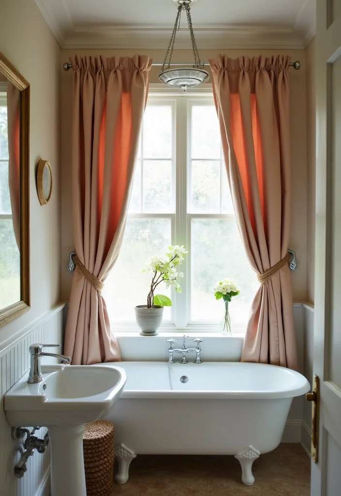 12 Small Bathroom Curtain Ideas for Light Privacy and Style 111 12 Small Bathroom Curtain Ideas for Light Privacy and Style 11. Custom Made Options for Unique Style
