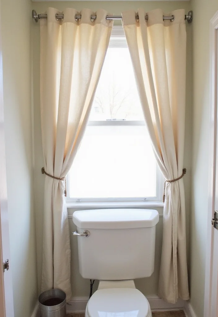 12 Small Bathroom Curtain Ideas for Light Privacy and Style 122 12 Small Bathroom Curtain Ideas for Light Privacy and Style 12. Tension Rods for Flexibility and Ease