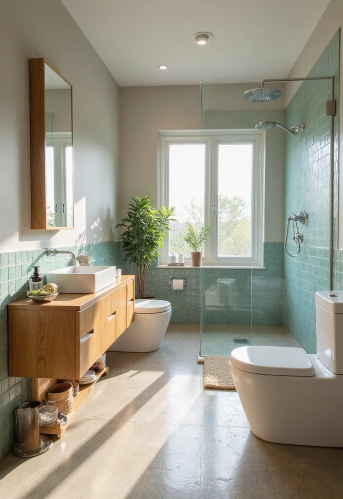 12 Small Modern Bathroom Ideas for Clean Minimal Updated Style 3. Use Eco Friendly Materials