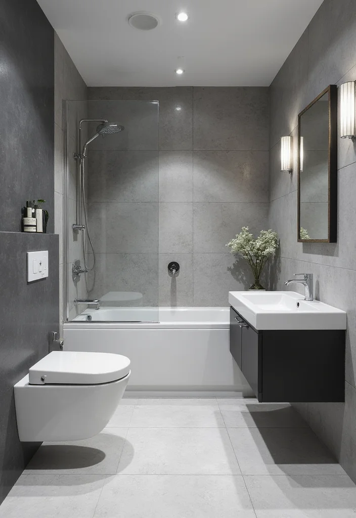 12 Small Modern Bathroom Ideas for Clean Minimal Updated Style 5. Go Monochrome