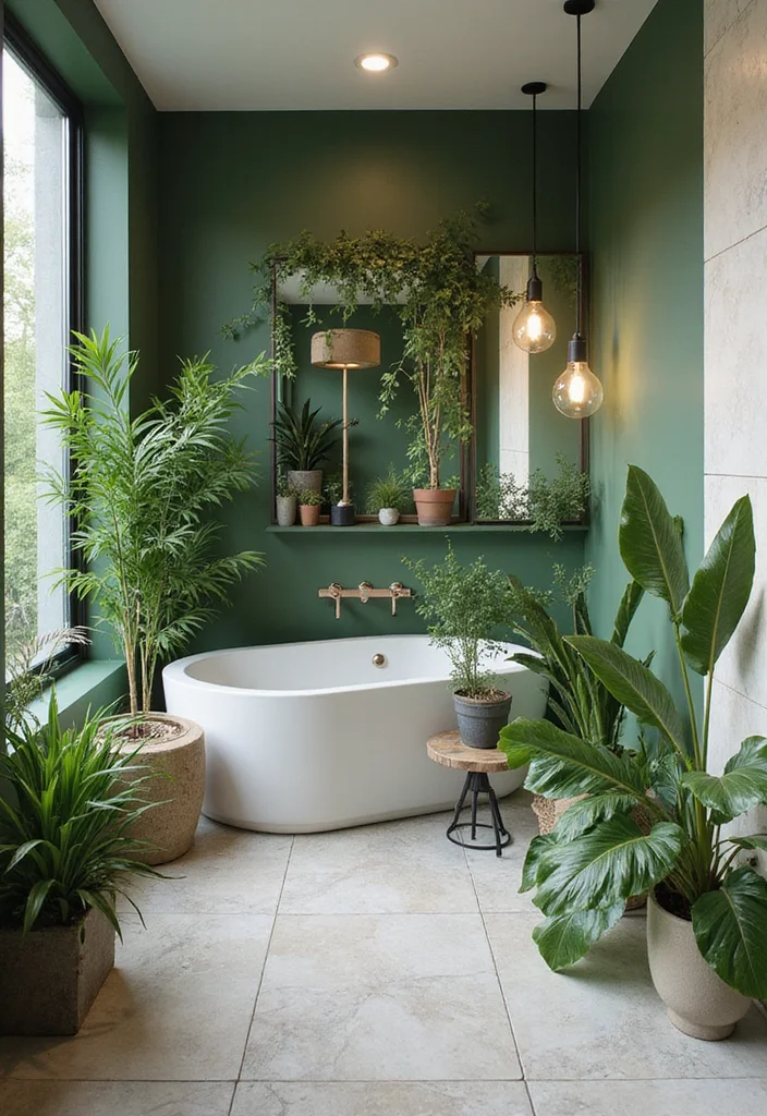 12 Small Modern Bathroom Ideas for Clean Minimal Updated Style 9. Integrate Plants for Freshness