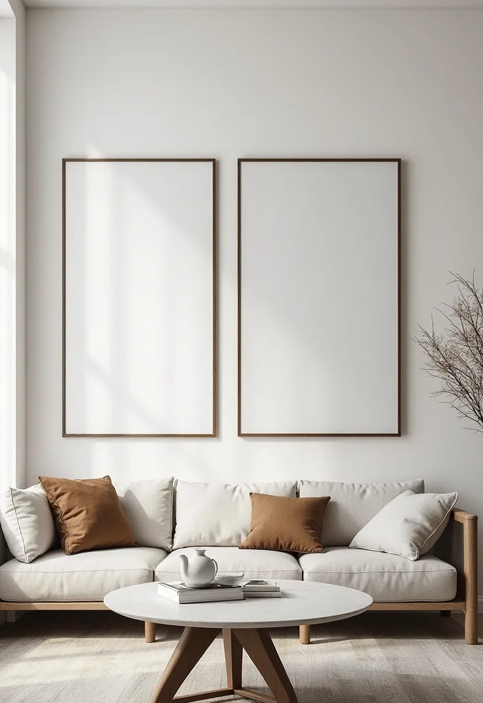 12 Small Modern Living Room Ideas for Clean Updated Minimal Style - 3. Minimalist Wall Art