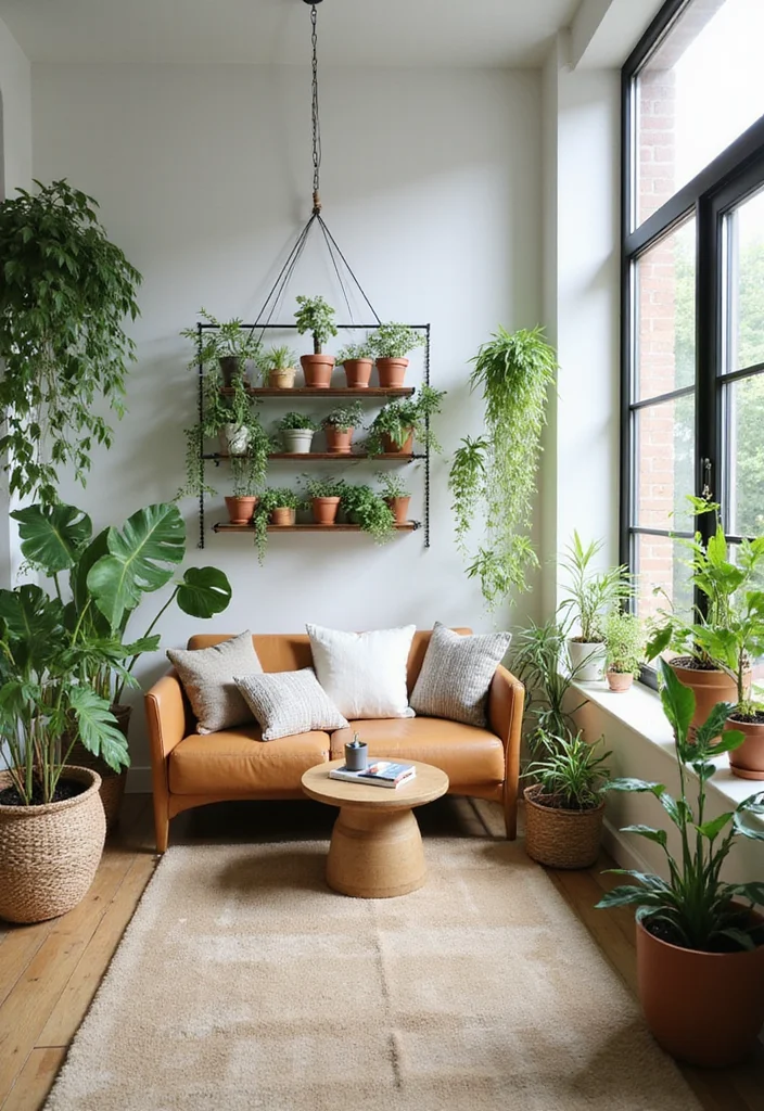 12 Small Modern Living Room Ideas for Clean Updated Minimal Style - 5. Incorporating Plants