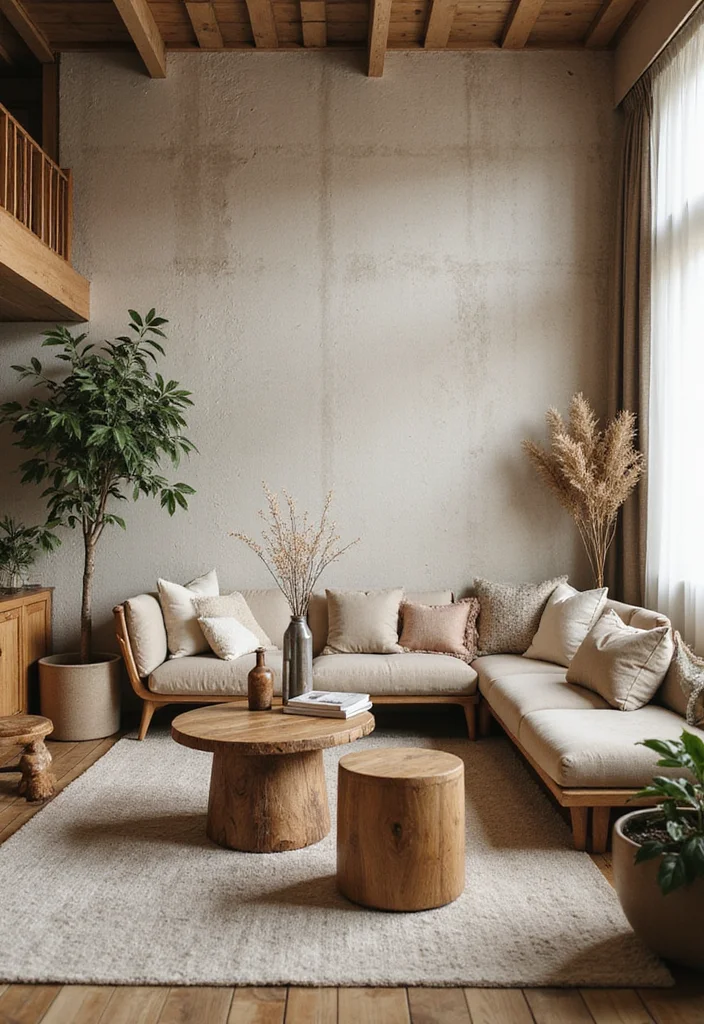 12 Wallpaper Living Room Ideas for Texture, Pattern, and Personality - 1. Nature-Inspired Textures