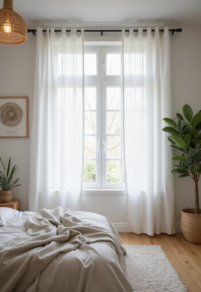 12 White Bedroom Curtain Ideas for Bright Clean Soft Elegance - 12. Eco-Friendly Options