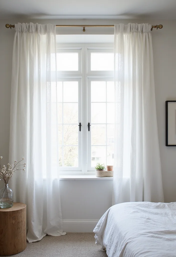 12 White Bedroom Curtain Ideas for Bright Clean Soft Elegance - 2. Textured Layers