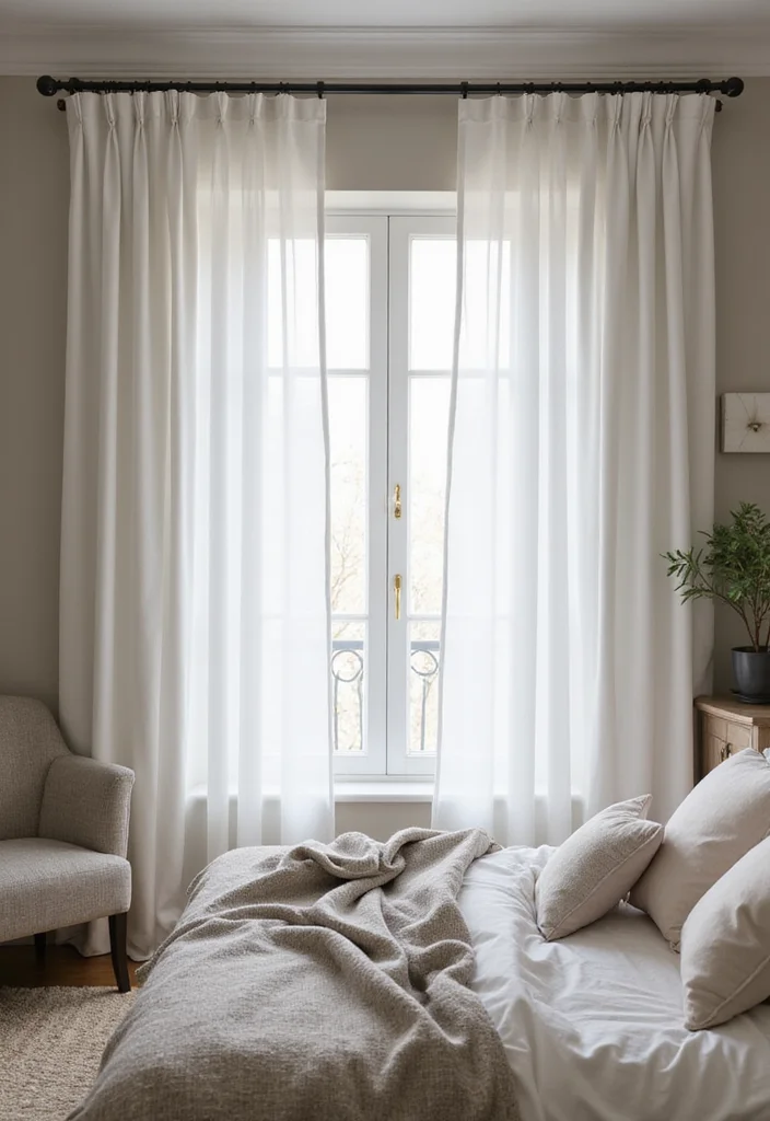 12 White Bedroom Curtain Ideas for Bright Clean Soft Elegance - 3. Blackout Bliss