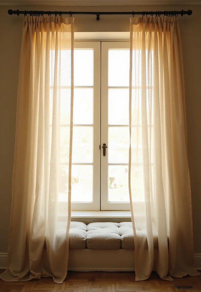 12 Window Seat Curtain Ideas for Cozy Private Relaxed Corners 1. Light and Airy Sheer Curtains