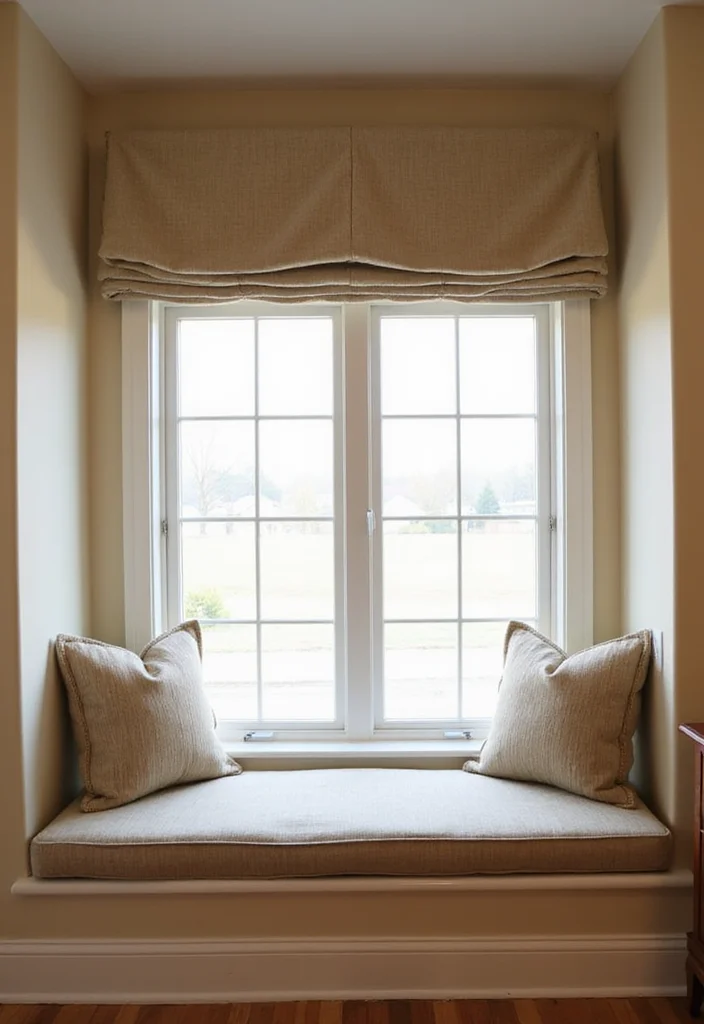 12 Window Seat Curtain Ideas for Cozy Private Relaxed Corners 10. Soft Padded Valances