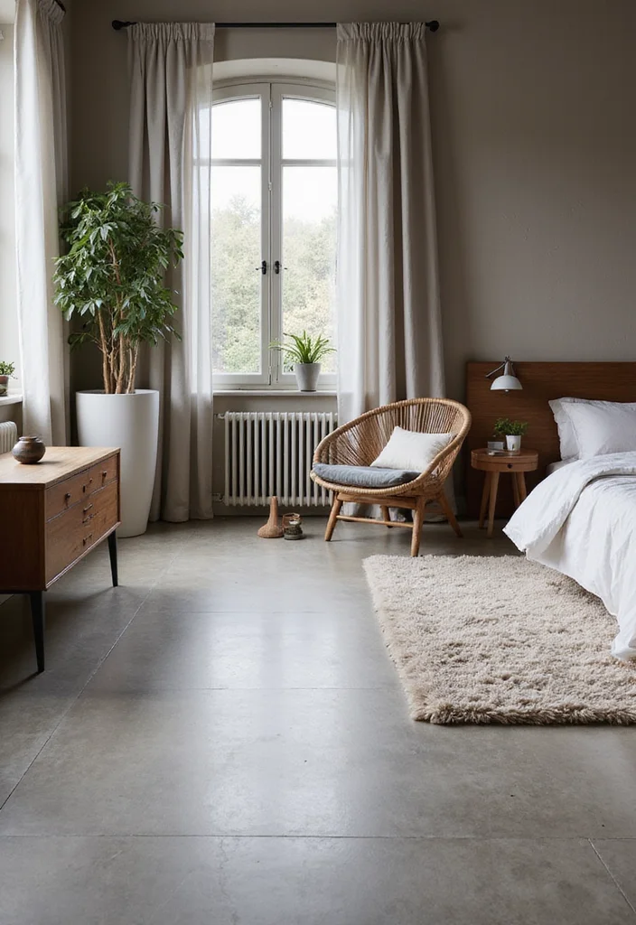 14 Bedroom Flooring Ideas for Stylish Durable Comfortable Living 111 14 Bedroom Flooring Ideas for Stylish Durable Comfortable Living 11. Sustainable Concrete Floors