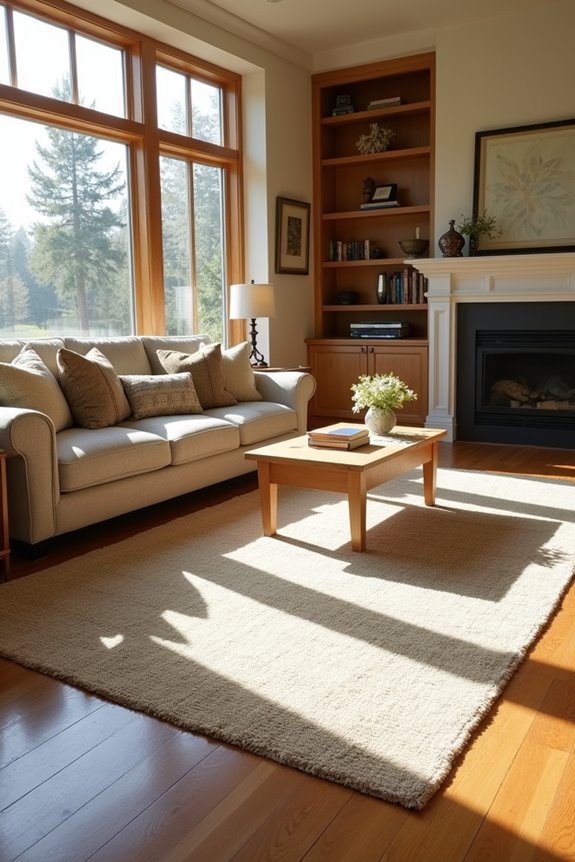 align rug to room proportions