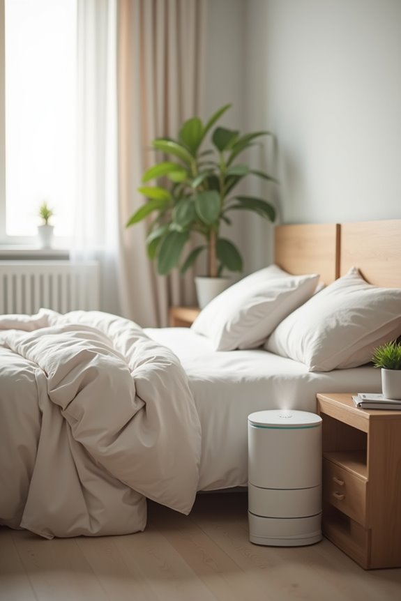 angle air across bed for comfort