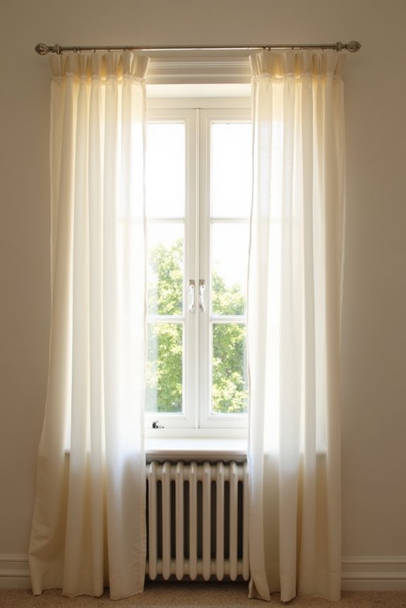 baseboard heaters constrain curtains airflow