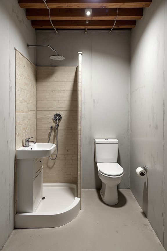 basement bathroom plumbing moisture code
