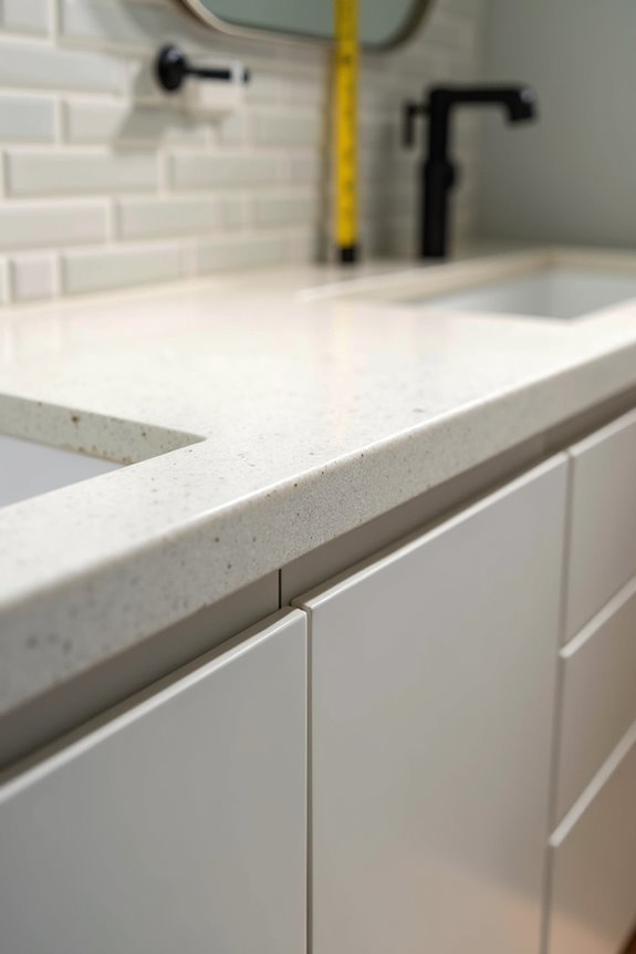 bathroom vanity vs kitchen height differences