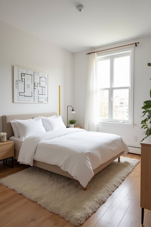 bedroom layout clearance flow mattress size