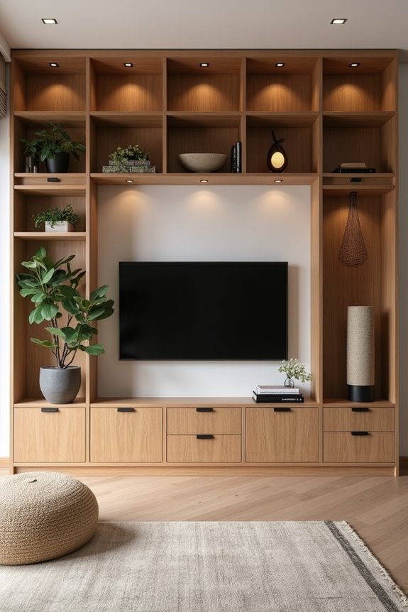 3 Smart Ways to Do an Empty Wall in Your Living Room 2 built in shelves maximize vertical space