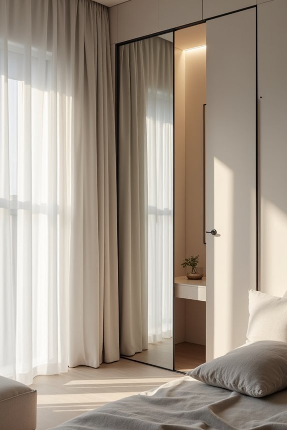 closet doors conceal mirrors