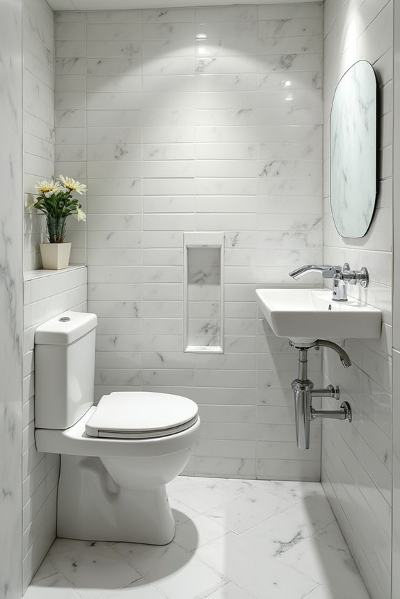 compact powder rooms under 30 sq ft