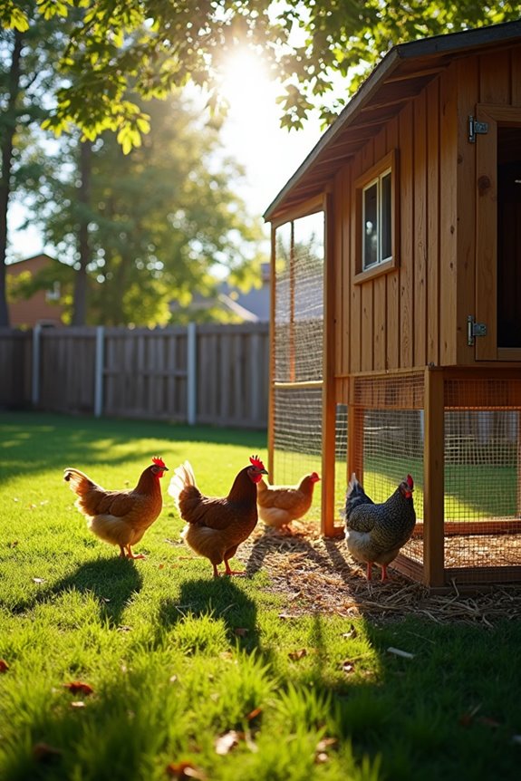 coop setbacks free range limits