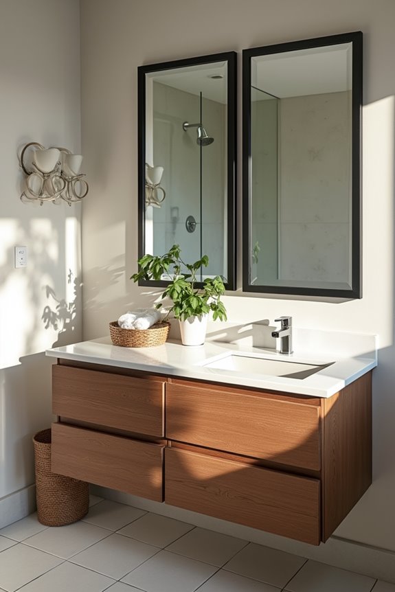 coordinated vanity finishes enhance cohesion