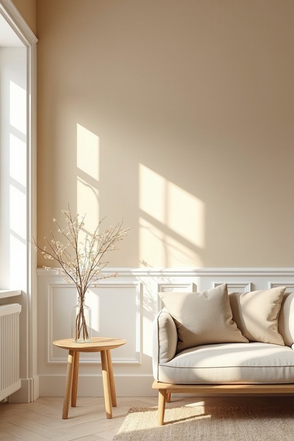 What Paint Sheen Works Best for Living Room Walls? 5 coordinated wall and trim contrast