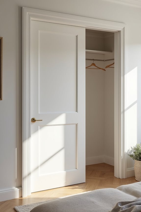 doored bedroom with compliant storage
