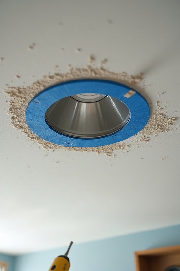 dust free drywall hole cutting method