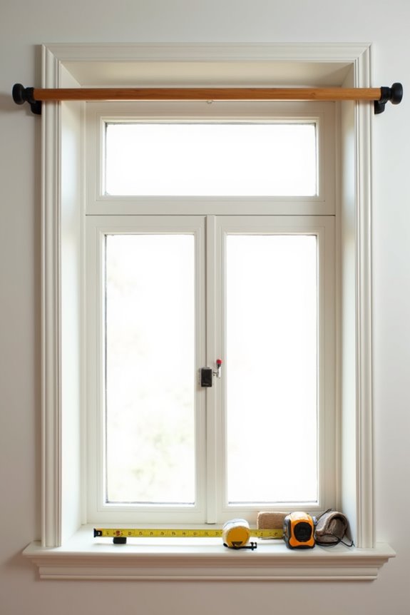 extend rod beyond frame for fuller coverage