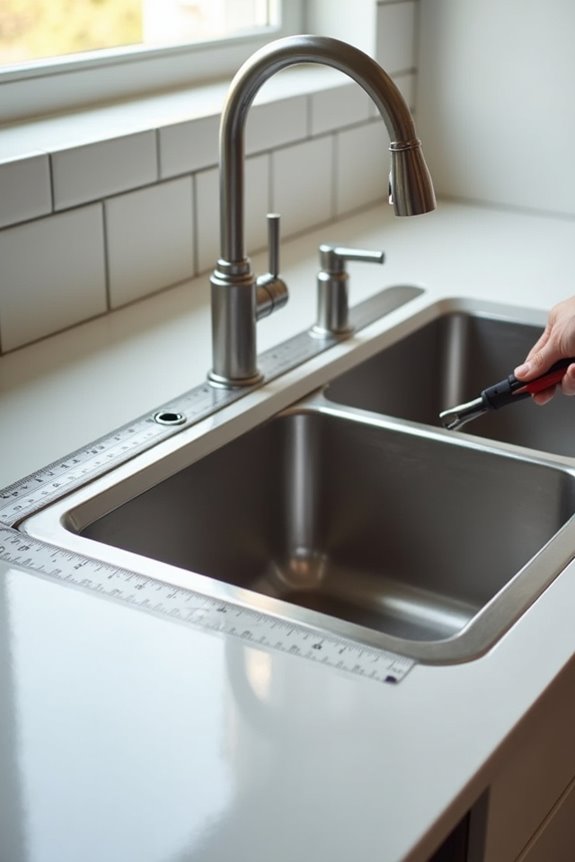 How Are Kitchen Sinks Measured in 10 Steps 7 faucet fit and clearance checks