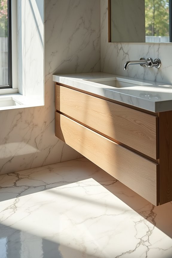 finished floor alters vanity height measurements