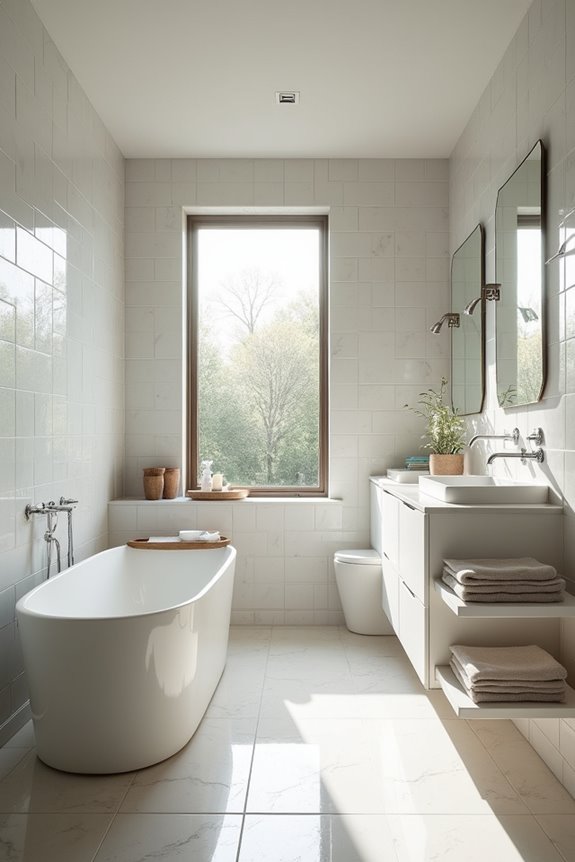 five by eight foot standard bathroom