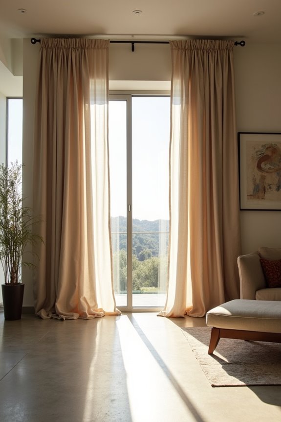 float length curtains practical clean low maintenance