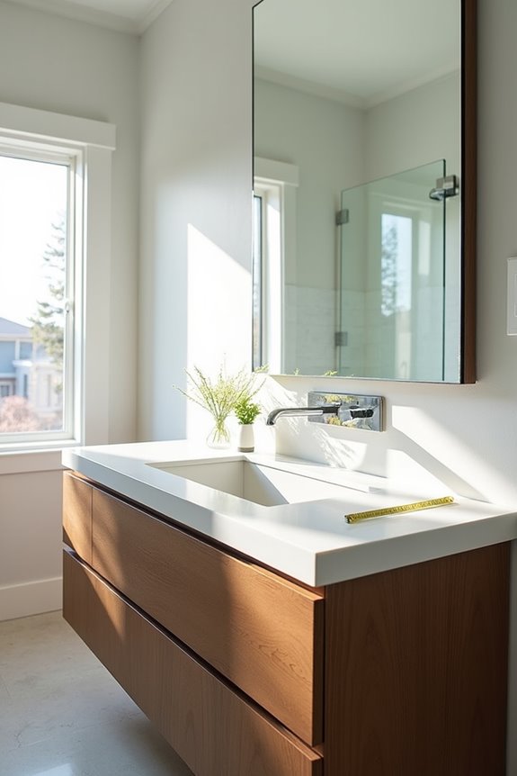 floating vanities enable adjustable heights vessel sinks limit height