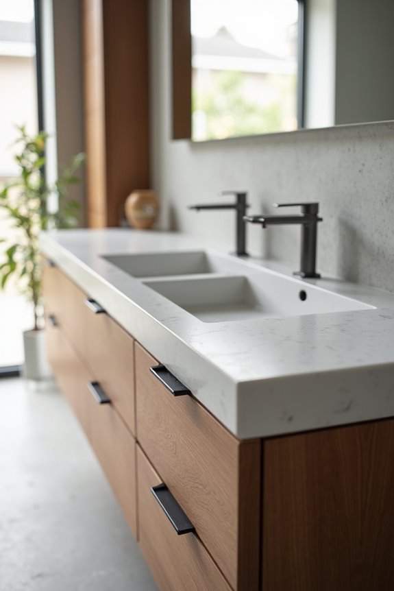 freestanding vs wall mounted vanities balance