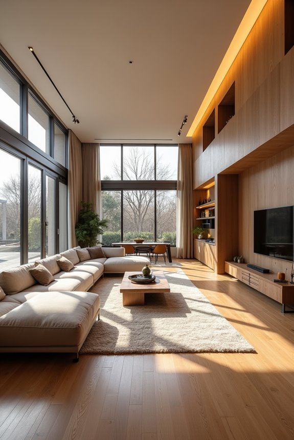 large multi zone living room layout
