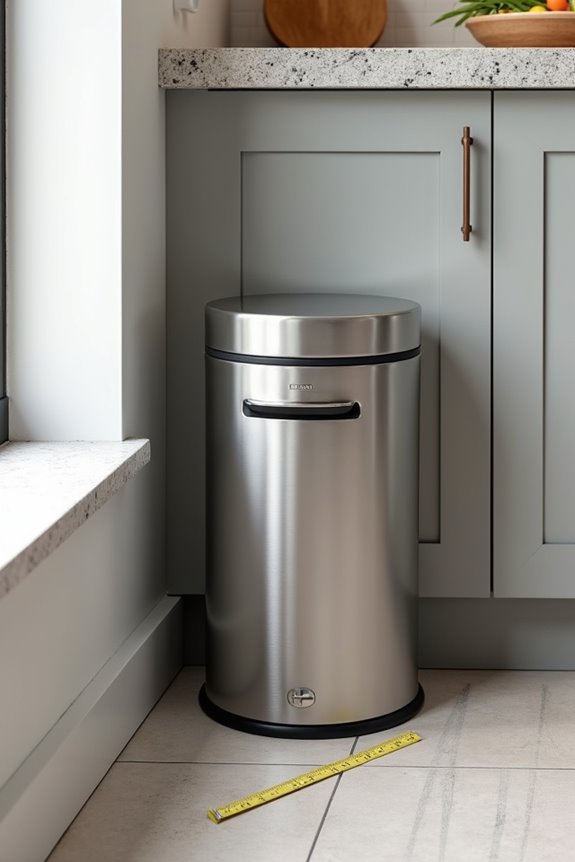 What Size Kitchen Trash Can Do You Actually Need? 2 measure space cabinet dimensions matter