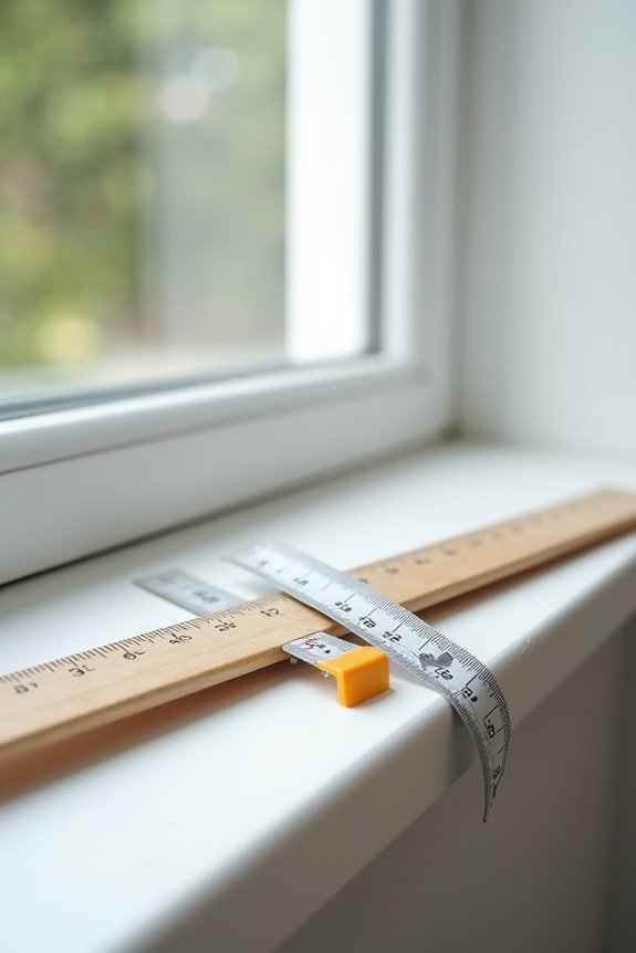 measuring window and extension width