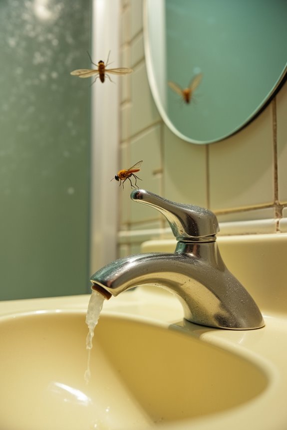 moisture leaks and drains breed fruit flies