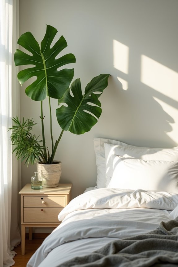 5 Plants That Are Good for Your Bedroom 4 monstera deliciosa elevates calm bedrooms