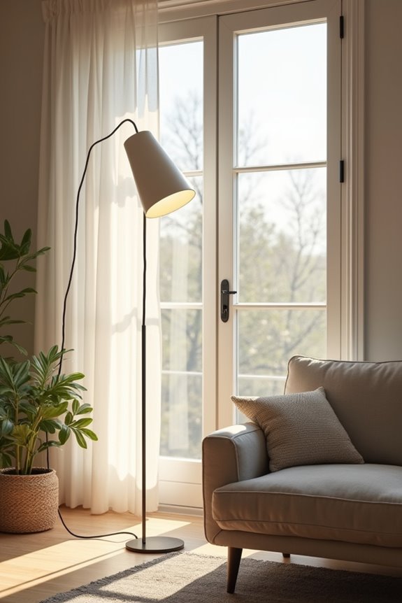 natural light with lamp ambiance