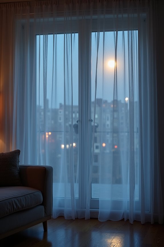 nighttime sheers reveal silhouettes g8m1l
