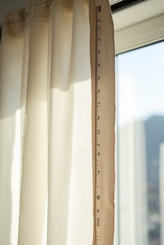 one third height curtain placement