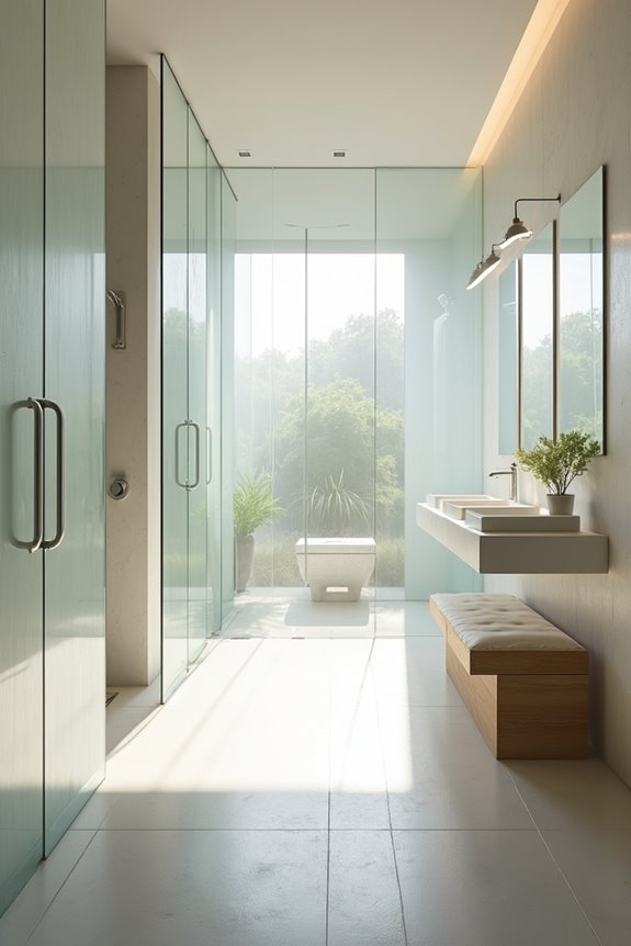 open barrier free wet room design