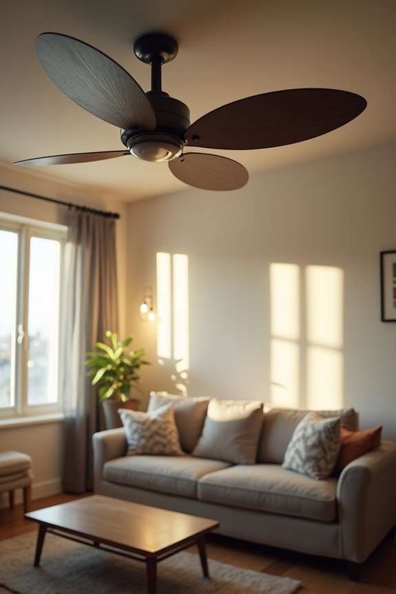 oversized fans overpower small rooms