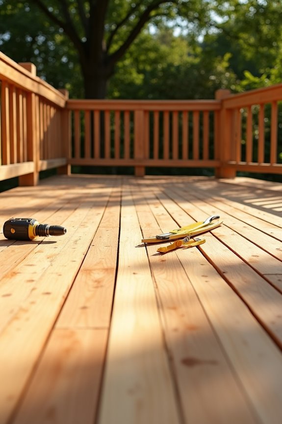 Build Your Own Backyard Playset in 3 Simple Steps 2 pressure treated deck with safety rails