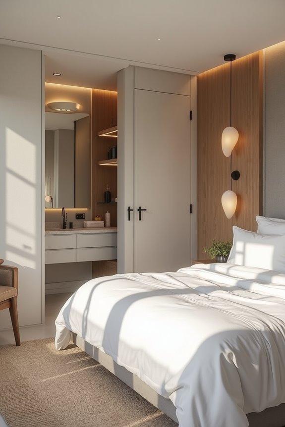 private bathroom attached to bedroom