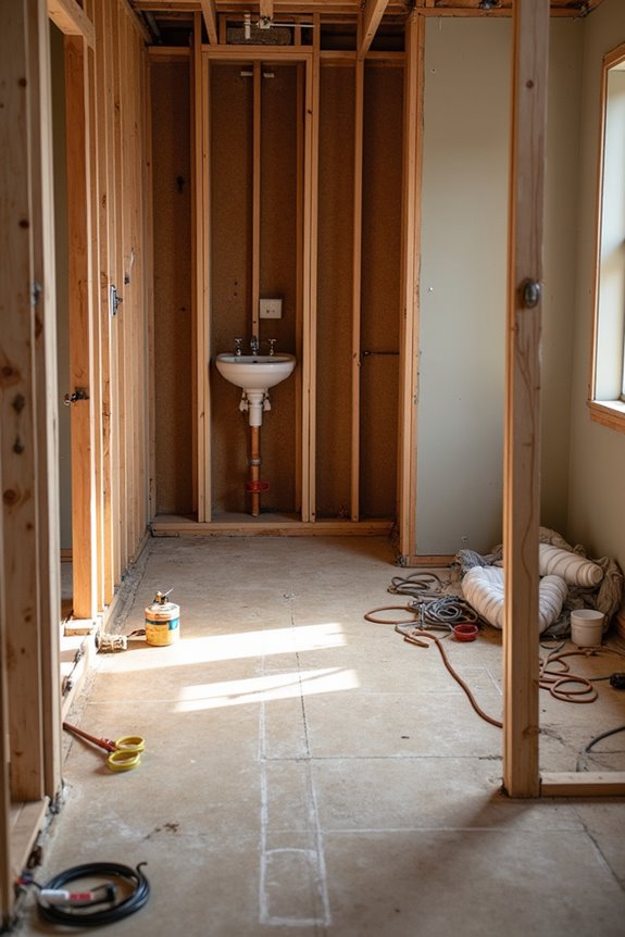 rough in plumbing electrical framing